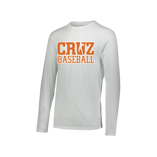 [FTLCUBWH-AXS-LOGO1] Decker Men's Tri-Blend T-Shirt - Long Sleeve (Adult XS, White, Logo 1)