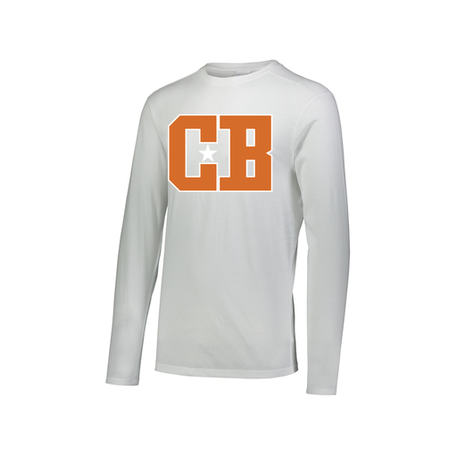 [FTLCUBWH-AXS-LOGO2] Decker Men's Tri-Blend T-Shirt - Long Sleeve (Adult XS, White, Logo 2)