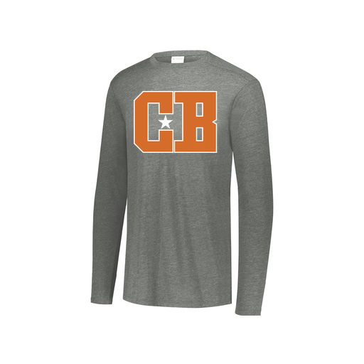 [FTLCUBGY-YS-LOGO2] Decker Youth Tri-Blend T-Shirt - Long Sleeve (Youth S, Gray, Logo 2)