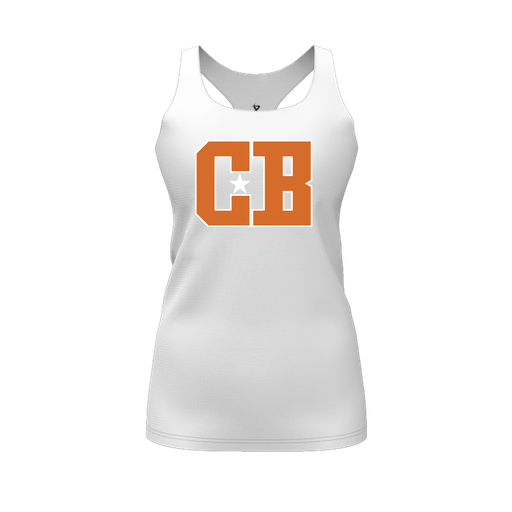 [FT0TRBWH-FYS-LOGO2] Decker Racerback Tank Top (Female Youth S, White, Logo 2)