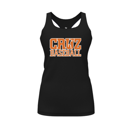 [FT0TRBBK-FYS-LOGO1] Decker Racerback Tank Top (Female Youth S, Black, Logo 1)