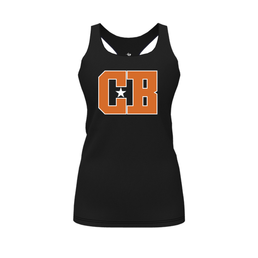 [FT0TRBBK-FYS-LOGO2] Decker Racerback Tank Top (Female Youth S, Black, Logo 2)