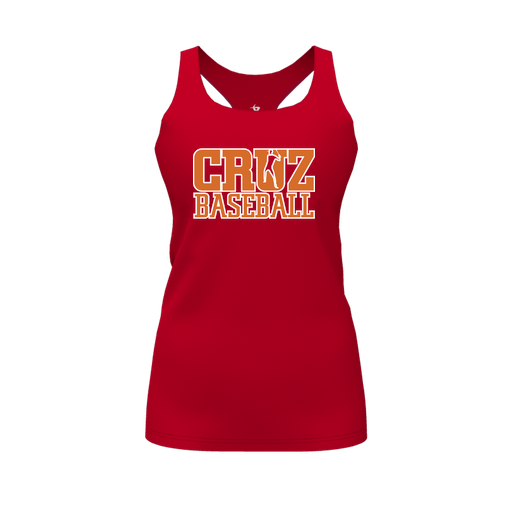 [CUS-DFW-RCBK-PER-RED-FYS-LOGO1] Racerback Tank Top (Female Youth S, Red, Logo 1)