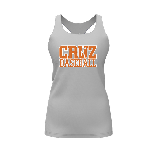 [CUS-DFW-RCBK-PER-GRY-FYS-LOGO1] Racerback Tank Top (Female Youth S, Gray, Logo 1)