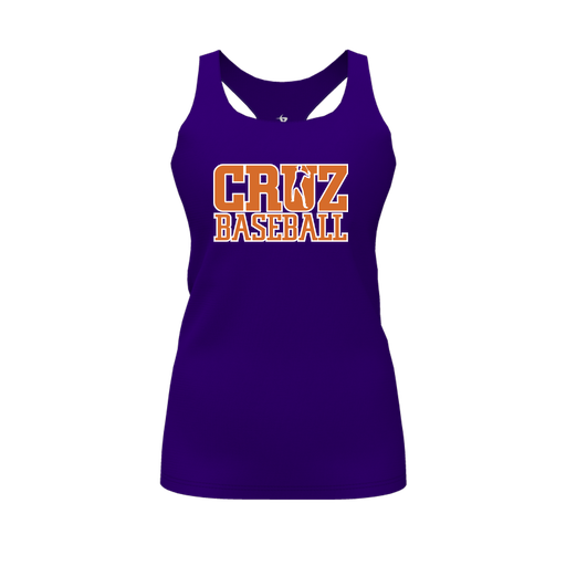 [CUS-DFW-RCBK-PER-PUR-FYS-LOGO1] Racerback Tank Top (Female Youth S, Purple, Logo 1)