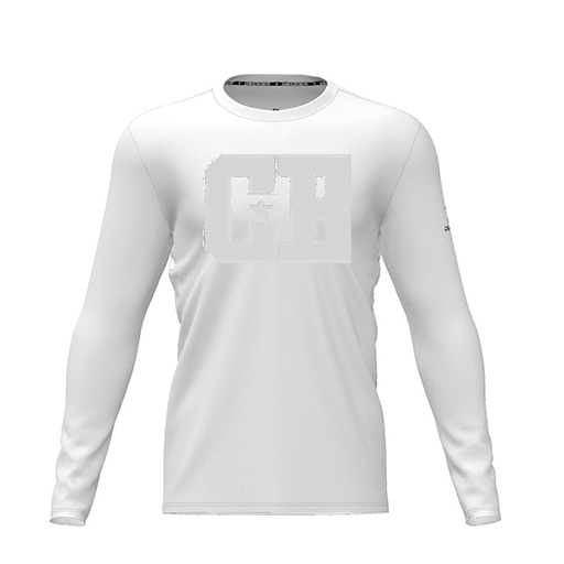 [CUS-DRIF-TEES-PER-CNK-LSL-WHT-YXS-LOGO2] Dri Fit Performance T-Shirt (Youth XS, White, Logo 2, Long Sleeve)