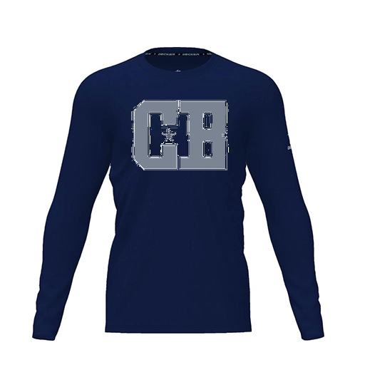 [CUS-DRIF-TEES-PER-CNK-LSL-NVY-YXS-LOGO2] Dri Fit Performance T-Shirt (Youth XS, Navy, Logo 2, Long Sleeve)