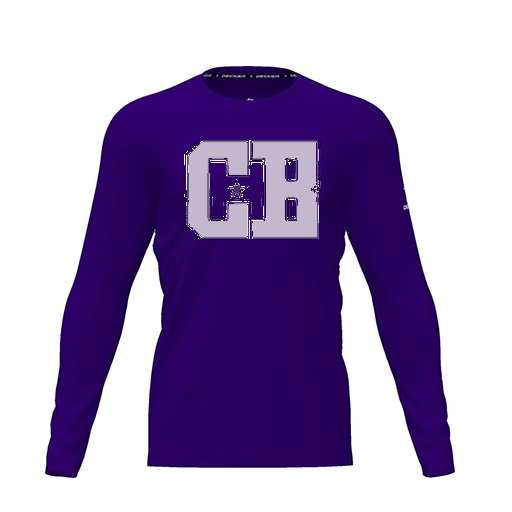 [CUS-DRIF-TEES-PER-CNK-LSL-PUR-YXS-LOGO2] Dri Fit Performance T-Shirt (Youth XS, Purple, Logo 2, Long Sleeve)