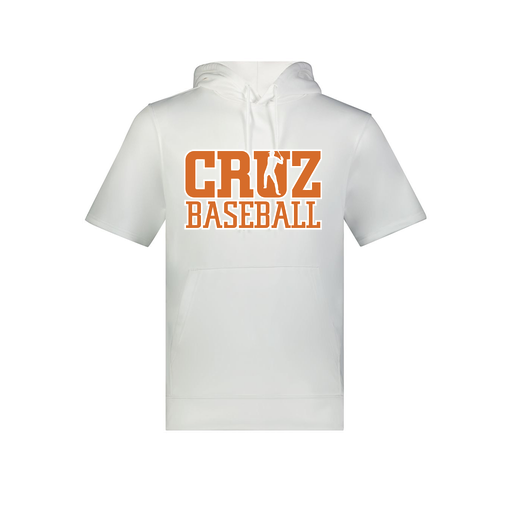[6871.005.S-LOGO1] Men's Dri Fit Short Sleeve Hoodie (Adult S, White, Logo 1)