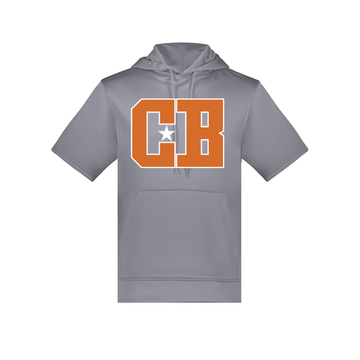 [6871.059.S-LOGO2] Men's Dri Fit Short Sleeve Hoodie (Adult S, Gray, Logo 2)