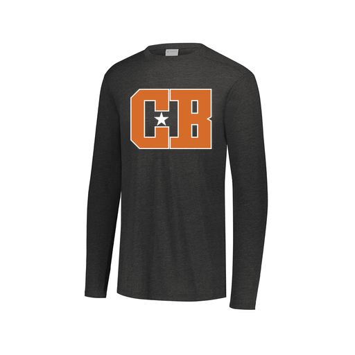 [FTLCUBBK-AXS-LOGO2] Decker Men's Tri-Blend T-Shirt - Long Sleeve (Adult XS, Black, Logo 2)