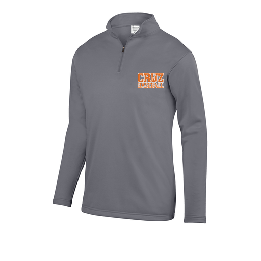 [FOLQFFGY-AS-LOGO1] Decker Men's FlexFleece 1/4 Zip (Adult S, Gray, Logo 1)