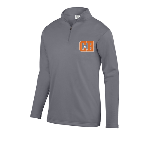 [FOLQFFGY-AS-LOGO2] Decker Men's FlexFleece 1/4 Zip (Adult S, Gray, Logo 2)