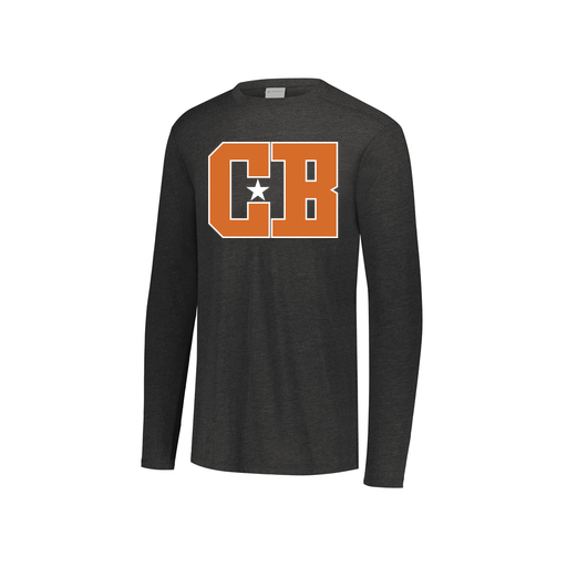 [FTLCUBBK-YS-LOGO2] Decker Youth Tri-Blend T-Shirt - Long Sleeve (Youth S, Black, Logo 2)