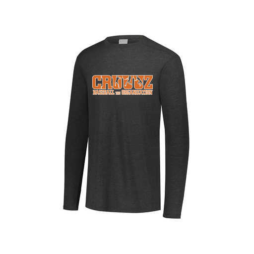 [FTLCUBBK-YS-LOGO3] Decker Youth Tri-Blend T-Shirt - Long Sleeve (Youth S, Black, Logo 3)