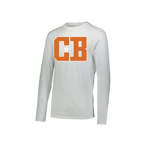 [FTLCUBWH-YS-LOGO2] Decker Youth Tri-Blend T-Shirt - Long Sleeve (Youth S, White, Logo 2)