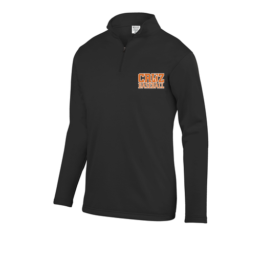 [FOLQFFBK-YS-LOGO1] Decker Youth FlexFleece 1/4 Zip (Youth S, Black, Logo 1)