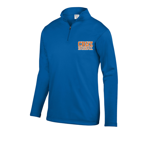 [FOLQFFRY-YS-LOGO1] Decker Youth FlexFleece 1/4 Zip (Youth S, Royal, Logo 1)