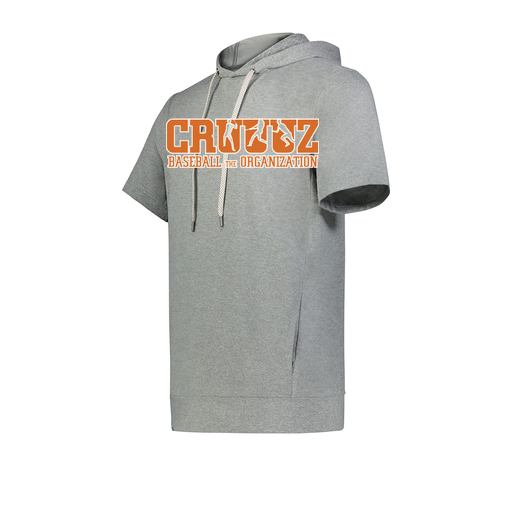 [222605-SIL-YS-LOGO3] YOUTH VENTURA SOFT KNIT SHORT SLEEVE HOODIE (Youth S, Silver, Logo 3)